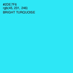 #2DE7F6 - Bright Turquoise Color Image